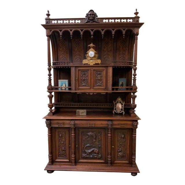 Neo-Renaissance Column Buffet, 1880 For Sale