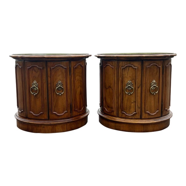 Thomasville Mystique Drum End Tables - a Pair For Sale