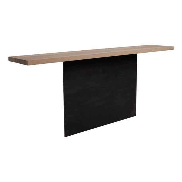 Zoom Console Table in Brown and Wood by Mobimex TIX For Sale