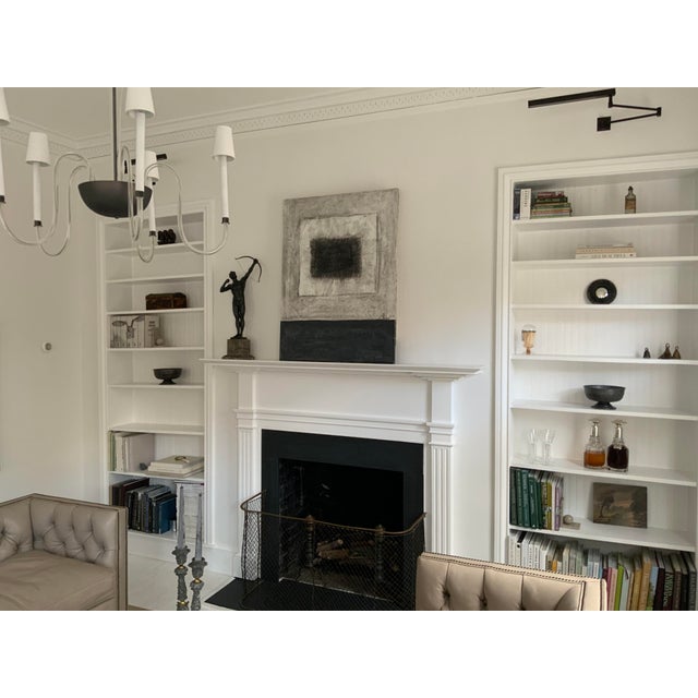 “Black, White, Gray Contrast” Minimalist Plaster Painting by Allen Kerr ...