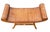 Vintage Tortoise Bamboo and Rattan Weave Scrolling Curved Bench For Sale In Miami - Image 6 of 8