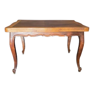 French Louis XV Expandable Provincial Bookmatched Farmhouse Dining Table