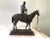 Brown 1970s Juan Carlos Harriott on His Polo Pony Carved Wood Sculpture by E. Dombrowe For Sale - Image 8 of 13