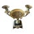 1920s French or Italian Brass Black Marble Compote Candlestick Stand For Sale