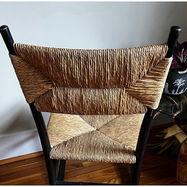 Mid 20th Century Otto Gerdau Rush Seat Rocking Chair- Italian Modern For Sale - Image 10 of 13