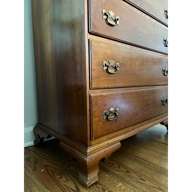 Chippendale Leopold Stickley Cherry Valley Chippendale Gentleman's Chest, Circa 1950 For Sale - Image 3 of 6