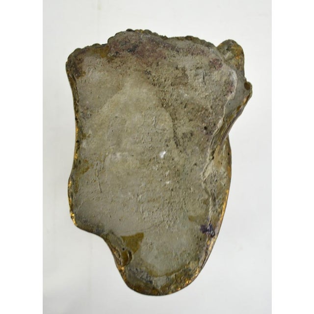 Stone Gold Finished Lion Leo Sculpture in Cast Stone For Sale - Image 7 of 7