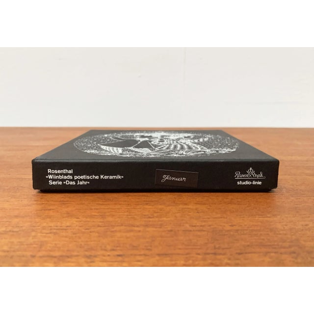 Mid-Century German White January Calendar Wall Plate Plaque by Bjørn Wiinblad for Rosenthal For Sale - Image 10 of 11