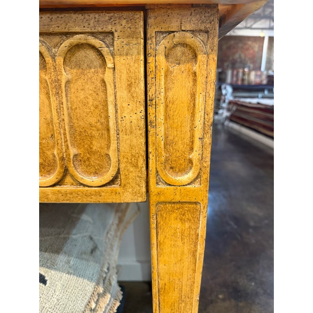 1990s Italian Hand Painted Empire Style Console With Single Drawer For Sale - Image 9 of 12