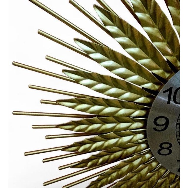 2020s Mid Century Sunburst Clock For Sale - Image 5 of 13