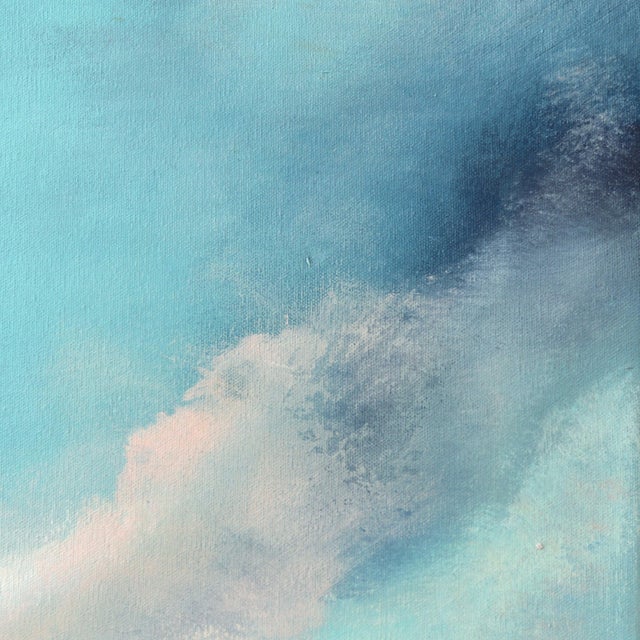 2020s Gentle Shores - Original Abstract Seascape Painting on Canvas With Gold Leaf by Charlotte Elizabeth For Sale - Image 5 of 10