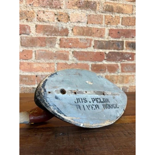 White Early 20th C. River Rouge MI Working Canvasback Drake Decoy - Joseph Pelon For Sale - Image 8 of 14