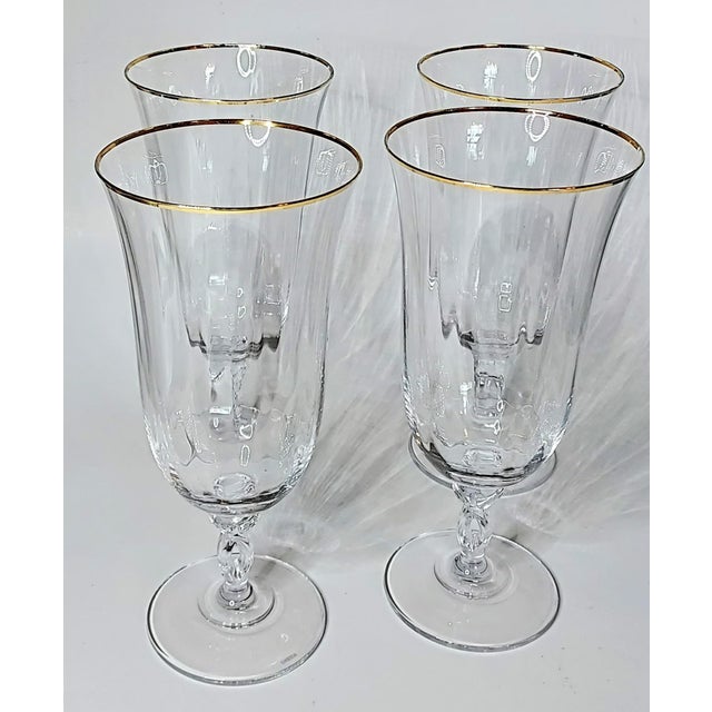 Vintage Oneida Chateau Gold Trimmed Iced Tea Goblets Set of 4 Chairish