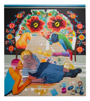 Natasha Lelenco, Dionysian Women's Gathering, 2019, Acrylic Painting