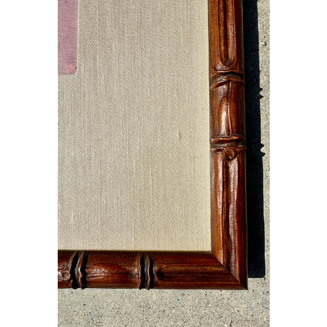 1980s Rare Vintage Korean Folk Art Good Luck Tiger Zo Zayong Emillle Museum Print, Framed For Sale - Image 9 of 12