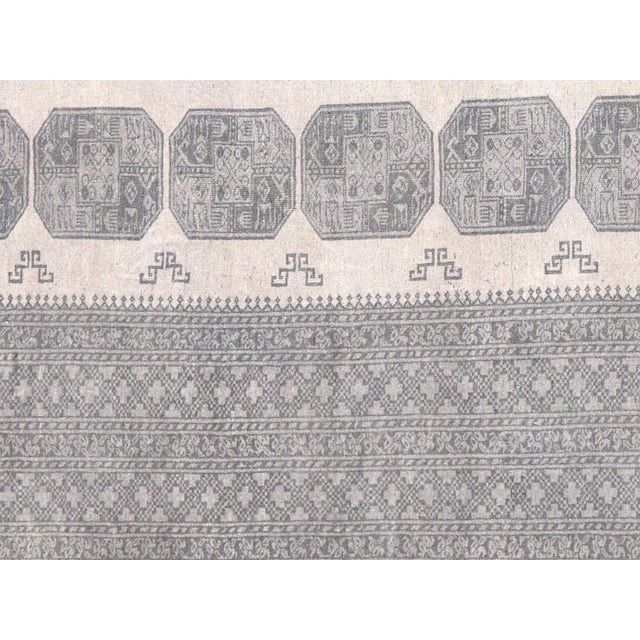 Experience the beauty and quality of a Semi Antique Afgan Beshir Rug. Handcrafted to perfection, this 10'4" x 12'7" rug is...