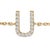 Contemporary 10K Yellow Gold Diamond Accent "U" Initial Charm and Link Bracelet For Sale - Image 3 of 6