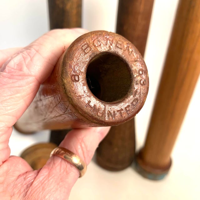 Early 20th Century Wooden Textile Quills Mixed Set of 8 For Sale - Image 10 of 12