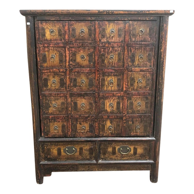 Vintage Chinese DoubleDoor Chest Over Drawers Chairish