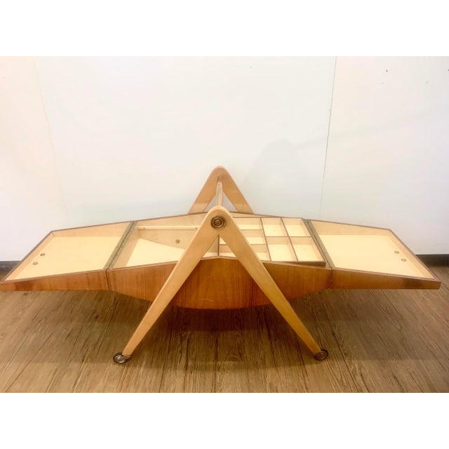Mid-Century Marquetry Sewing Table For Sale - Image 9 of 12