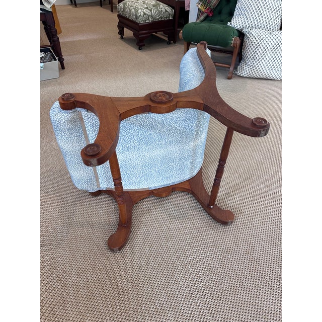 Baby Blue Antique Swedish Occassional Chair For Sale - Image 8 of 9
