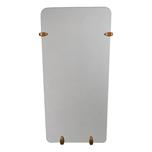 Large Mid-Century Trapezoidal Full-Length Wall Mirror, Vienna, Austria, 1950s For Sale