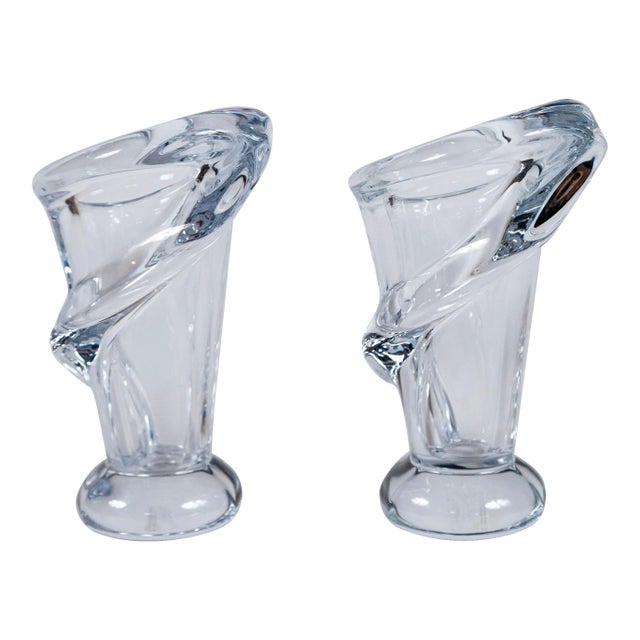 Glass Vases, Art Vannes, France, 1950's - a Pair For Sale