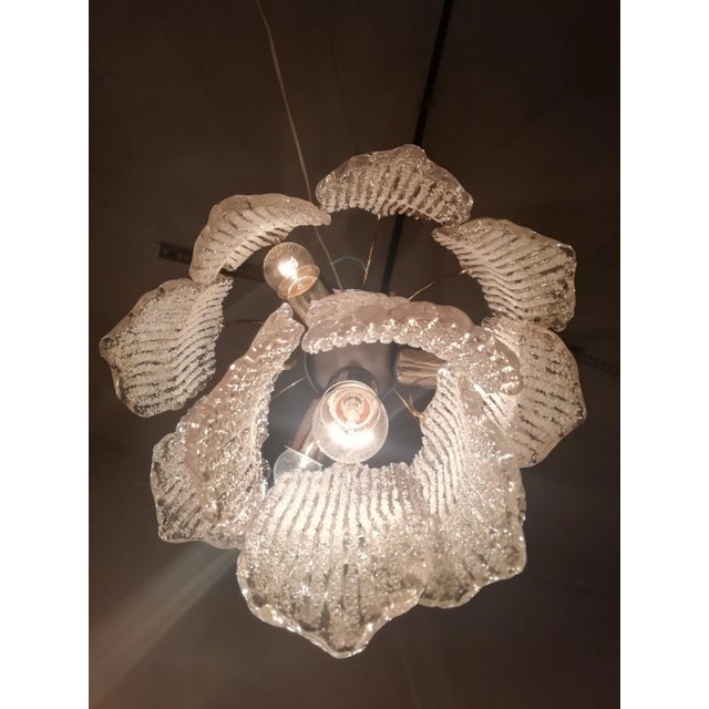 Mid-Century Modern Murano Glass Sheets Pendant Lamp For Sale - Image 13 of 18