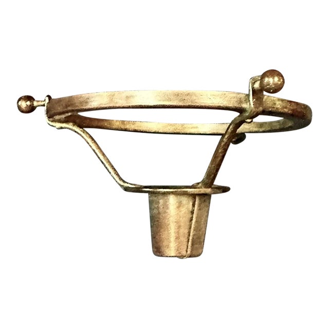 Early 20th Century Tiffany Studios Bronze Candlestick Shade Holder For Sale