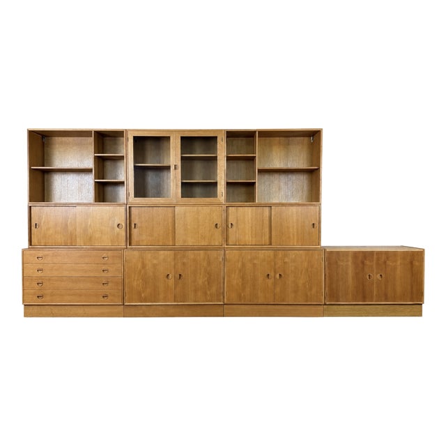 Teak Shelving System Wall Unit Bookshelf from Hg Furniture Denmark, 1960s For Sale