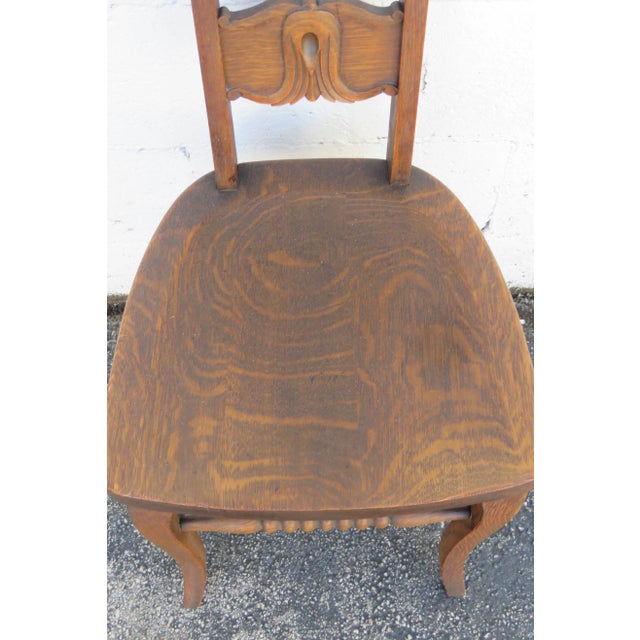 Brown Michigan Chair Co Early 1880s Gothic Carved Side Accent Desk Chair 6123 For Sale - Image 8 of 11