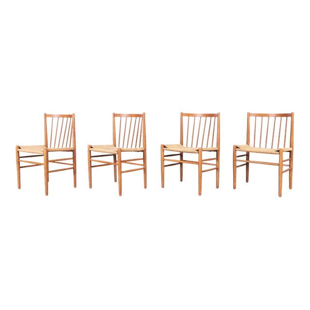 Mid-Century Model J80 Oak Dining Chairs by Jorge Baekmark for FDB Mobler For Sale