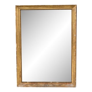 19th Century French Louis XVI Gilded Mirror For Sale