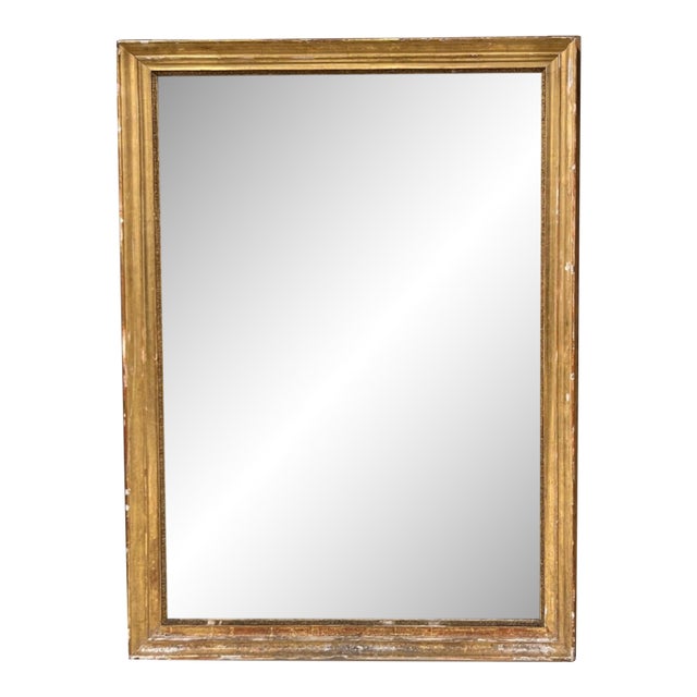 19th Century French Louis XVI Gilded Mirror For Sale