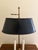1960s French Provincial Brass Bouillotte Lamp With Black Tole Shade For Sale - Image 4 of 10