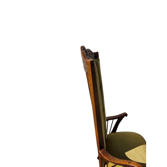 Mediterranean 1970s 2 Enkeboll La Condesa Oak High Throne Spindle Armchairs Spanish Mediterranean For Sale - Image 3 of 15