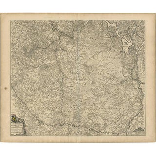 Antique Map of Brabant the Netherlands by N. Visscher, 1670 For Sale