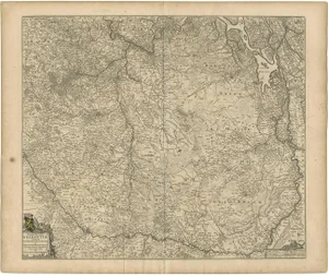 Antique Map of Brabant the Netherlands by N. Visscher, 1670