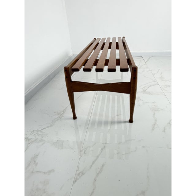 Wooden Bench by Gio Ponti for Fratelli Reguitti, 1960s For Sale - Image 12 of 13