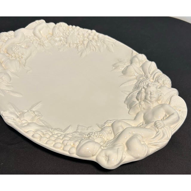 Mid 20th Century Italian Mid Century Modern Gumps Ceramic Cherub Platter For Sale In Naples, FL - Image 6 of 7