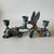 2010s Vintage Spi Triple Candelabra: Pewter, Verde-Patina, Morning Glory Hummingbird For Sale - Image 5 of 18
