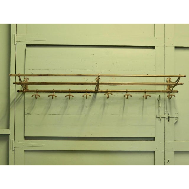 French Art Deco Brass Hat and Coat Rack, 1920s For Sale - Image 4 of 8