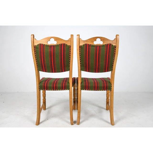 1970s Vintage Danish Oak Dining Chairs in the Style of Henning Kjærnulf, Set of Six For Sale - Image 10 of 16