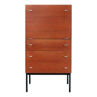 Teak Secretaire by Pierre Guariche for Meurop, 1960s For Sale