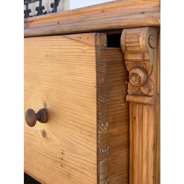 Pine Central European Chest of Three Drawers For Sale - Image 12 of 14