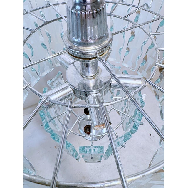 1970's Modern Art Deco Chandelier For Sale - Image 9 of 9