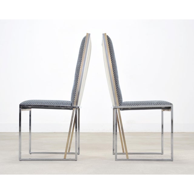 Metal Set of Six Giacomo Sinopoli Italian Modernist Dining Chairs For Sale - Image 7 of 18
