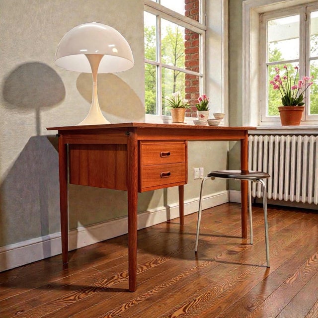 Arne vodder teak desk | h. Sigh & søn, spottrup | denmark, c. 1960s danish writing desk designed by arne vodder and...
