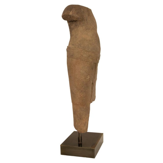 Ancient Cambodian Khmer Angkor Wat Sandstone Statue of Vishnu 12th Century Ce For Sale - Image 12 of 13