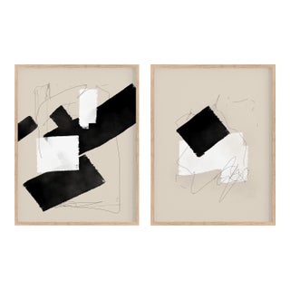 Contemporary Minimalist Abstract Giclee Prints - A Pair For Sale